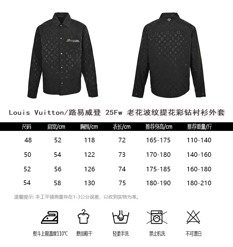 Louis Vuitton/Louis Vuitton 25Fw presbyopic rippled jacquard colored diamond shirt jacket